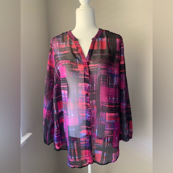 Faded Glory Tops - Faded Glory Blouse Size XL multicolor